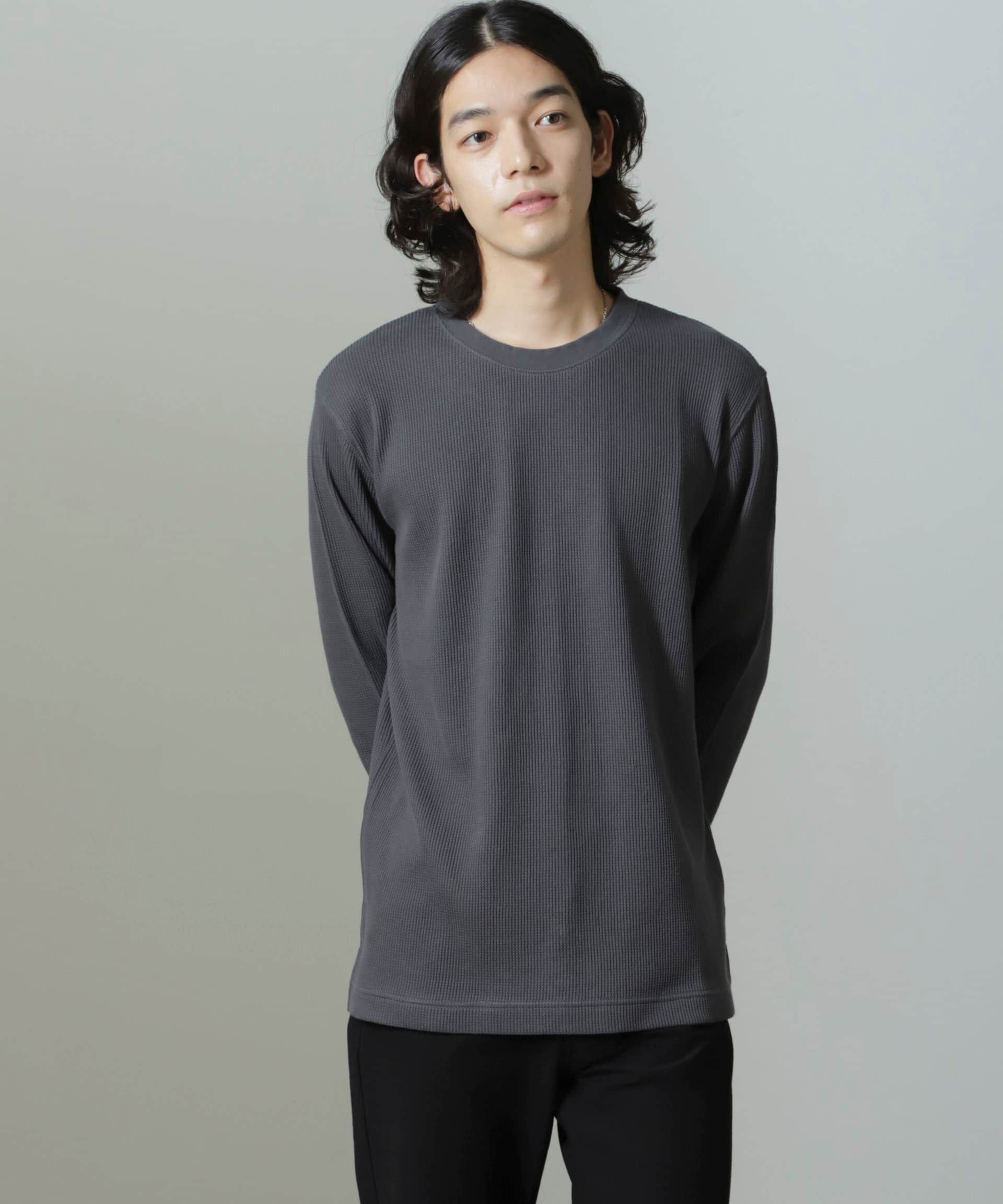 nano･universe「アンチスメルワッフルTシャツ 長袖」|Tシャツ・カットソー|