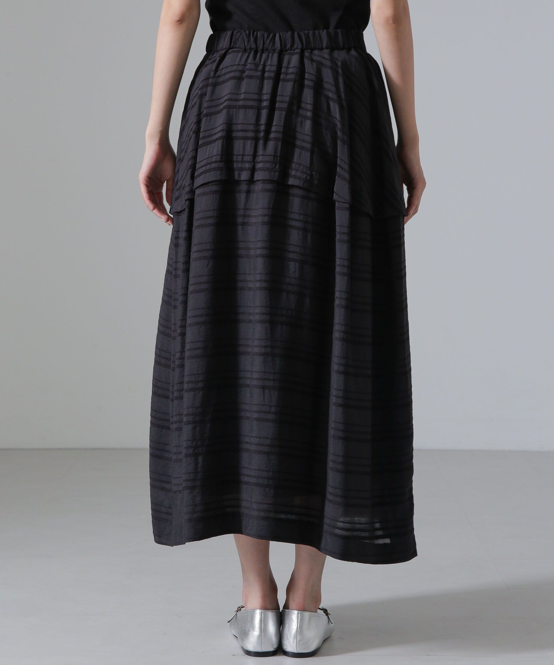 nano･universe「マルチボーダータックディティールスカート」|スカート|