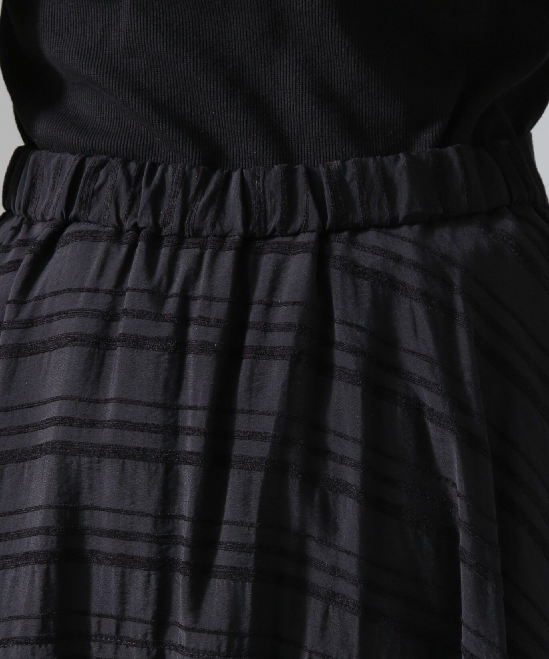 nano･universe「マルチボーダータックディティールスカート」|スカート|