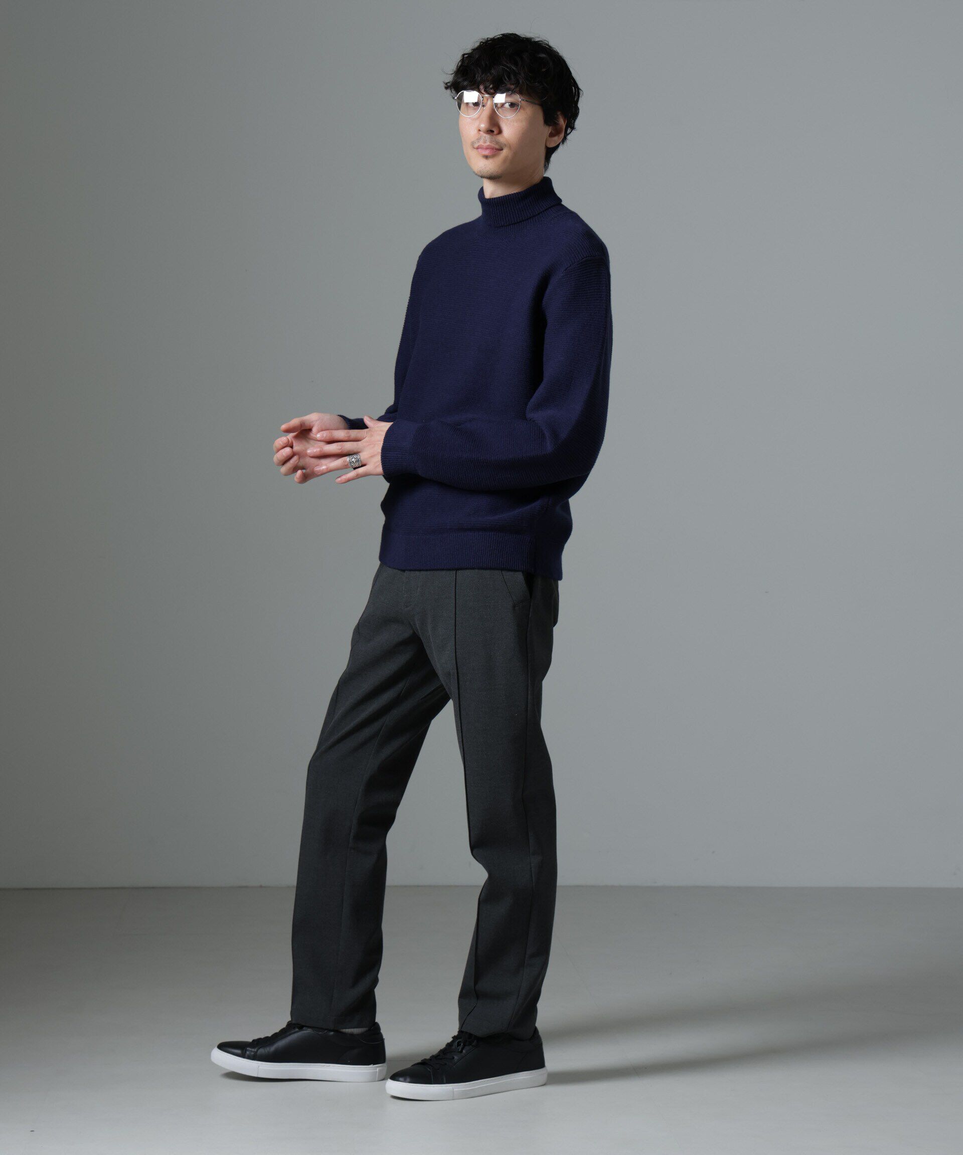 nano･universe「サイドリブストレッチイージーパンツ」|チノ|