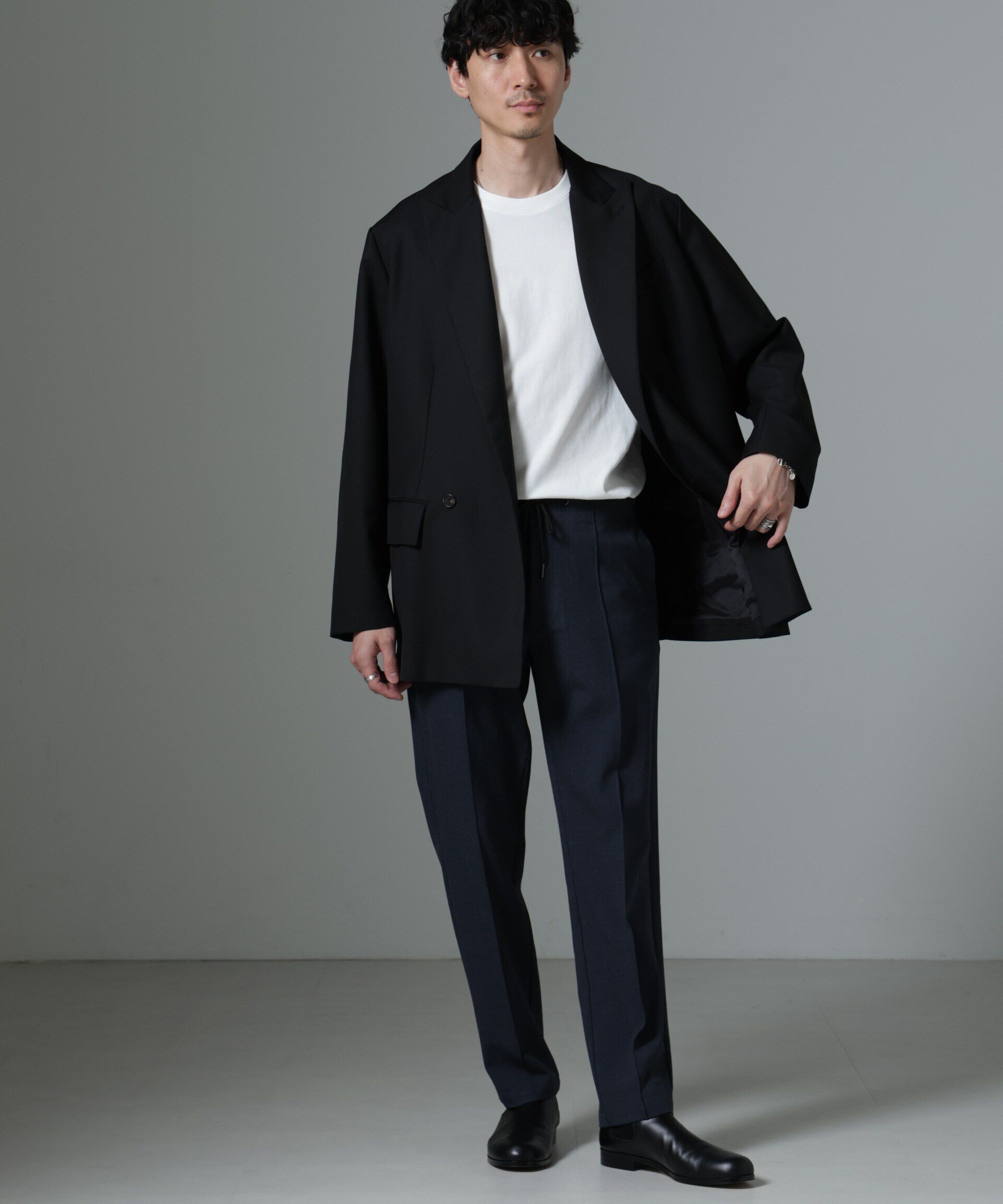 nano･universe「サイドリブストレッチイージーパンツ」|チノ|