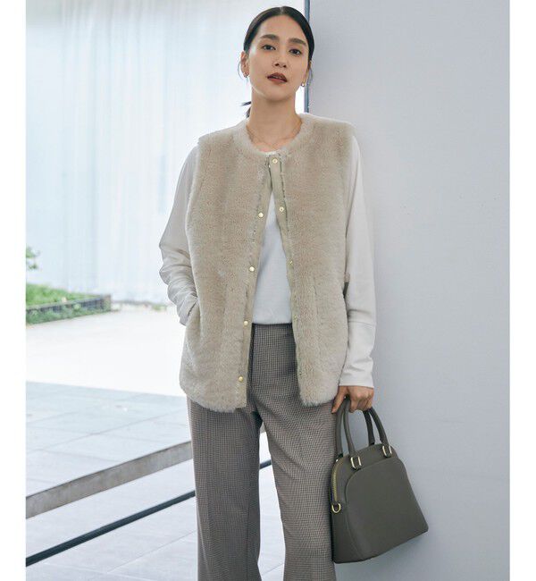 自由区「【洗える】ブラウスライクジャージー カットソー」|Tシャツ・カットソー|