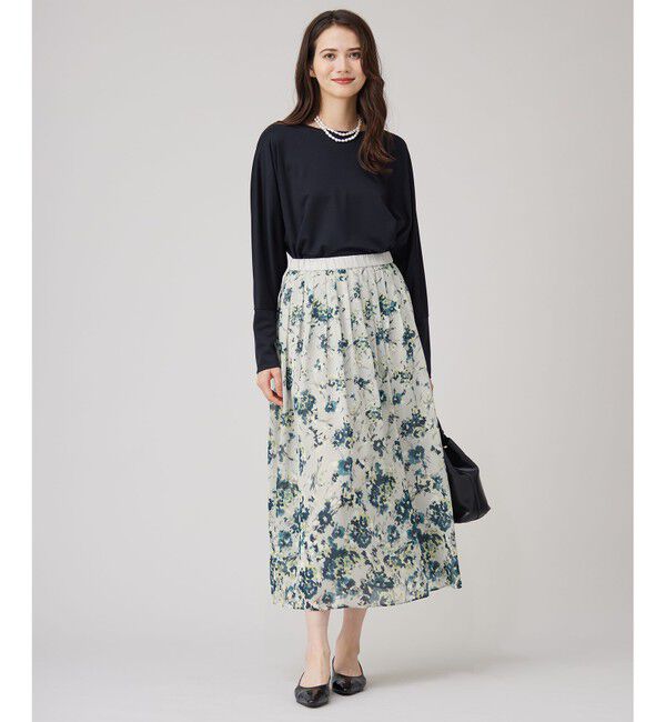 自由区「【洗える】ブラウスライクジャージー カットソー」|Tシャツ・カットソー|