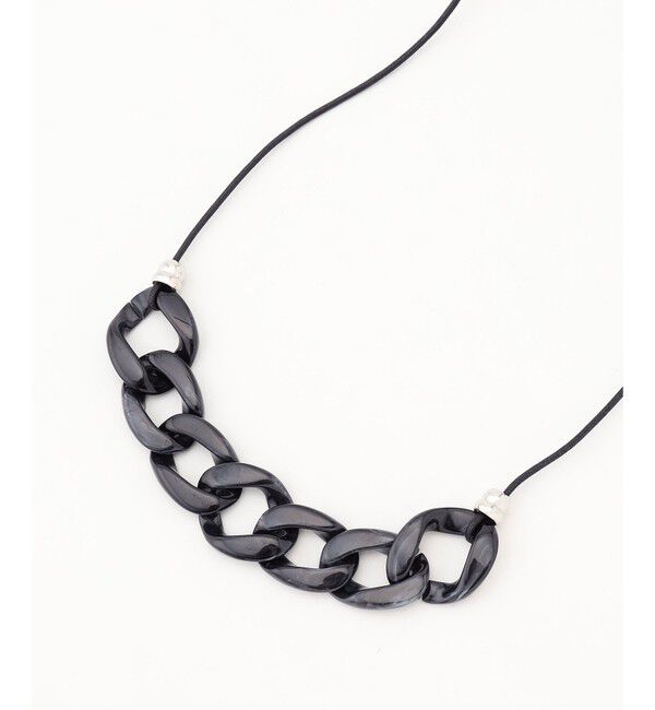 23区「樹脂チェーン ネックレス」|ネックレス|ブラック系