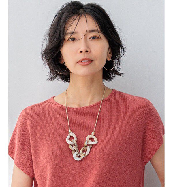 23区「樹脂チェーン ネックレス」|ネックレス|ベージュ系