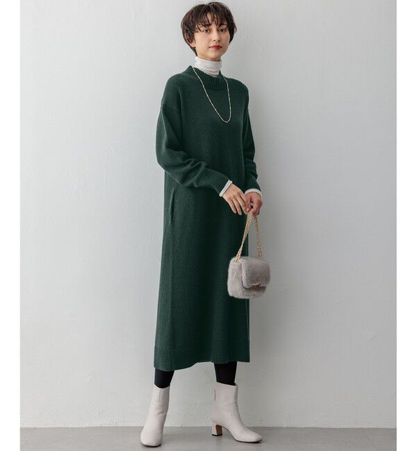 23区「【洗える】カシミヤブレンド ニットワンピース」|ワンピース|