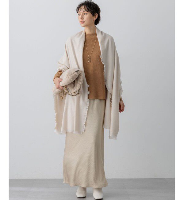 23区「【洗える】テクスチャーサテン ナロー スカート」|スカート|