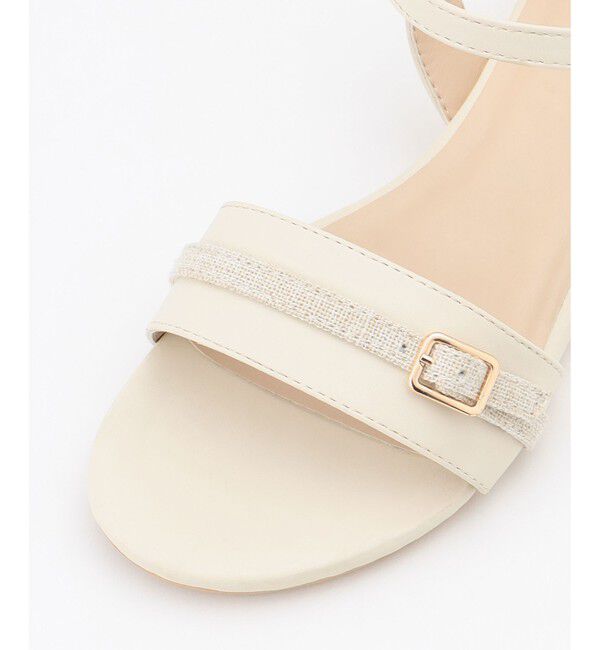 ANY SIS「【23.0~24.5cm】リネン調ベルトプチウエッジ サンダル」|サンダル|