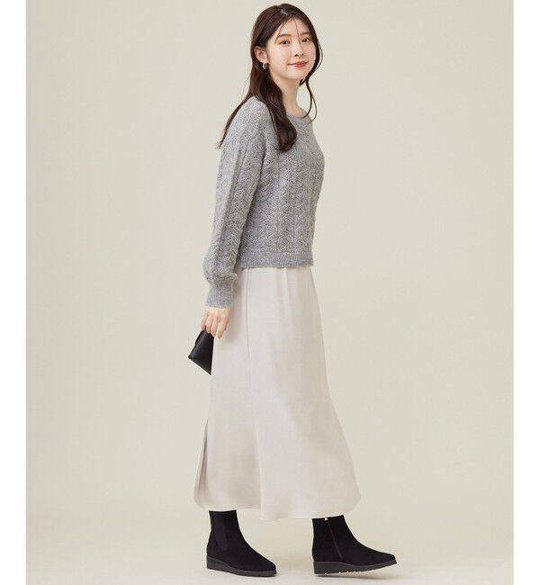 any SiS「【洗える】ダルサテンナロー スカート」|スカート|