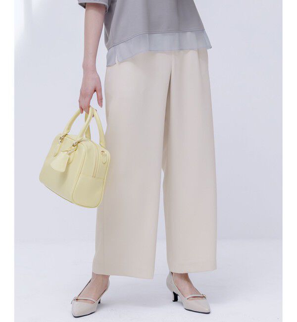 ANY SIS「【撥水・接触冷感・UVカット】コンフォートイージー ワイドパンツ」|その他|アイボリー