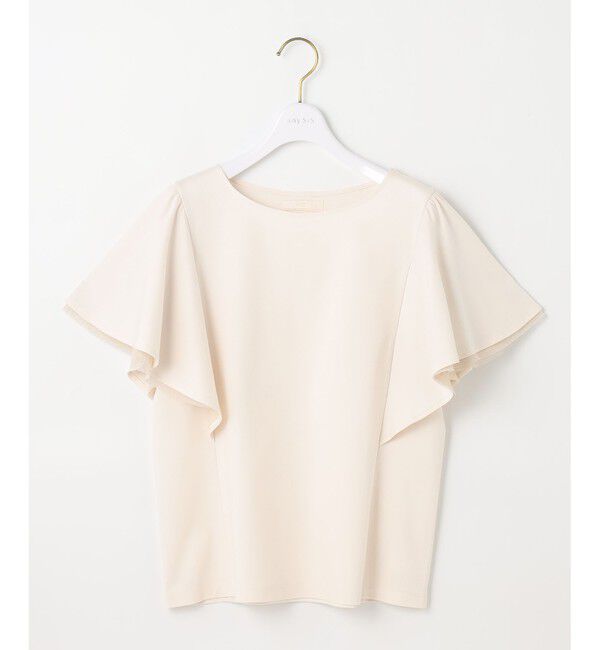 ANY SIS「【接触冷感・UVケア】着映えフリルスリーブ カットソー」|Tシャツ・カットソー|