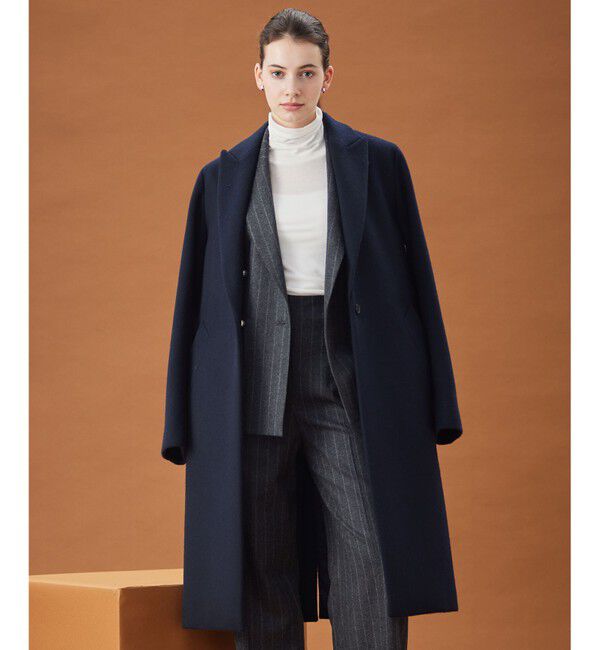BEIGE,「PASSY / チェスターコート」|チェスターコート|Navy