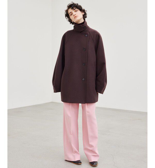 BEIGE,「GABELLE / ミドル丈スタンドカラーウールコート」|ステンカラーコート|