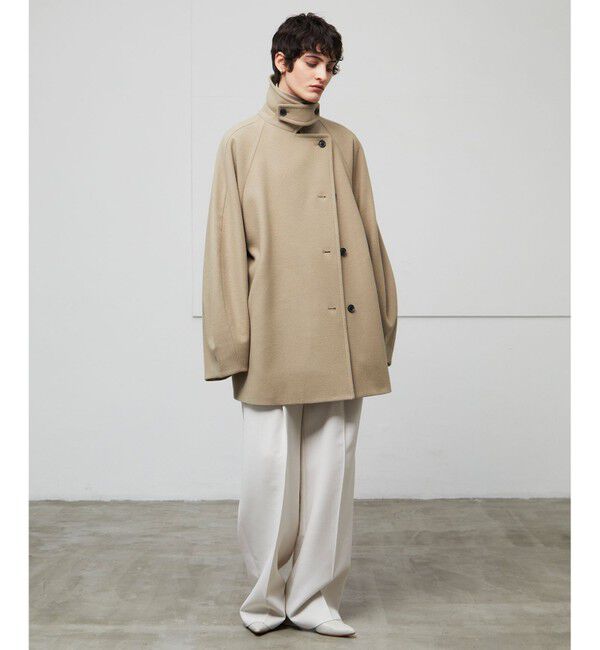 BEIGE,「GABELLE / ミドル丈スタンドカラーウールコート」|ステンカラーコート|