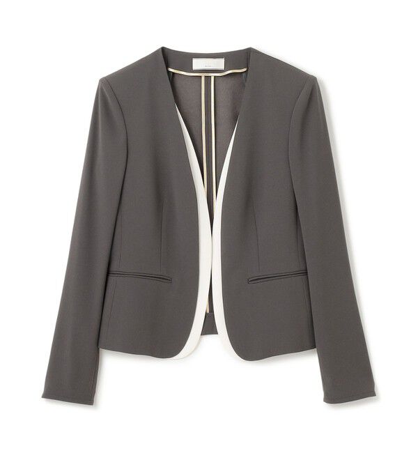 BEIGE,「【洗える・L-size】CINDY / ダブルカラージャケット」|ノーカラージャケット|