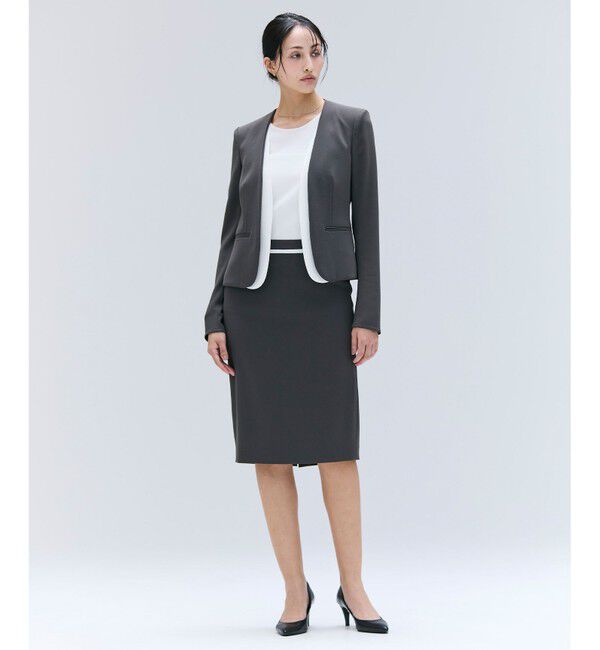 BEIGE,「【洗える・L-size】CINDY / ダブルカラージャケット」|ノーカラージャケット|