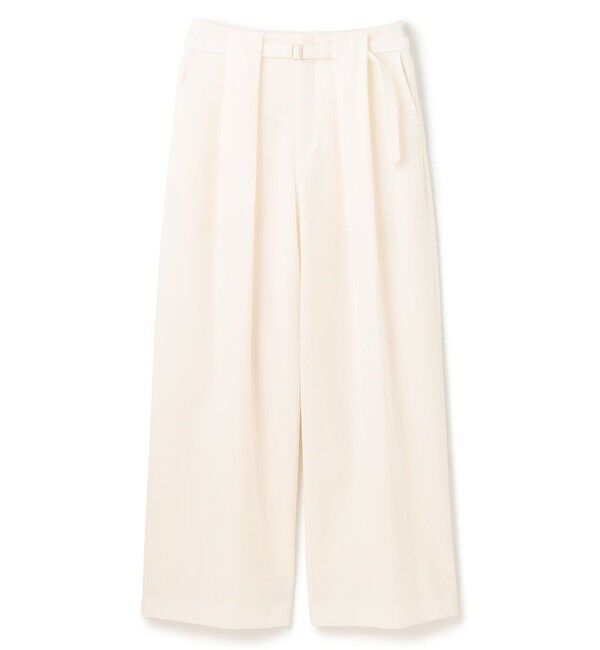 BEIGE,「【セットアップ対応・洗える・Precious 10月号掲載】ZEPHYR / ウールライクタックベルトワイドパンツ」|その他|