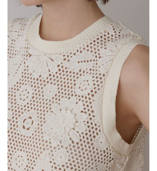 GRACE CONTINENTAL「クロシュ刺繍トップ」|Tシャツ・カットソー|