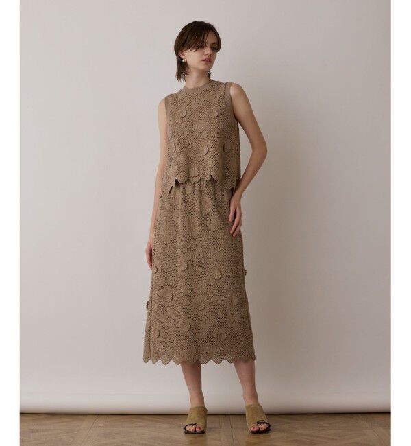 GRACE CONTINENTAL「クロシュ刺繍トップ」|Tシャツ・カットソー|