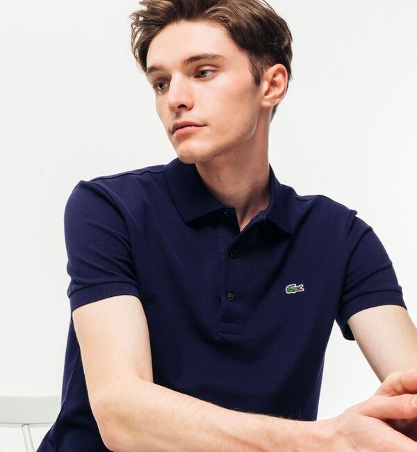 LACOSTE「スリムフィットソリッドポロシャツ（半袖）」|ポロシャツ|