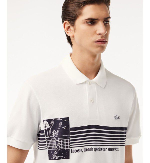 LACOSTE「テニスプレイヤーグラフィックフランスメイドポロシャツ」|ポロシャツ|