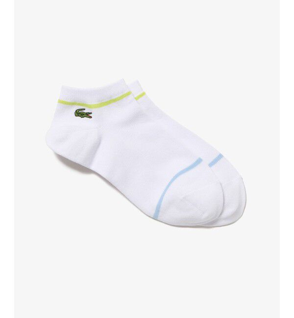 LACOSTE「配色ラインくるぶし丈ソックス 25-27cm」|ソックス|