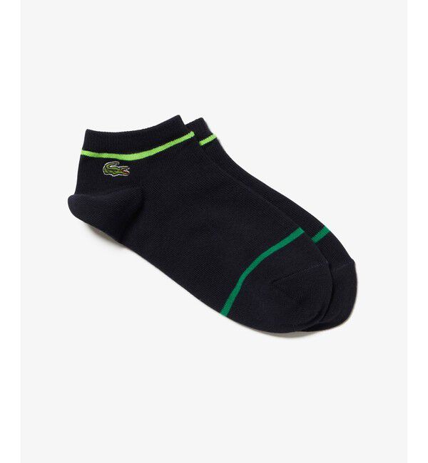 LACOSTE「配色ラインくるぶし丈ソックス 25-27cm」|ソックス|