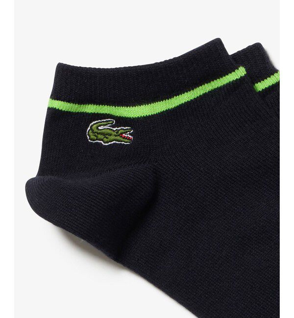 LACOSTE「配色ラインくるぶし丈ソックス 25-27cm」|ソックス|