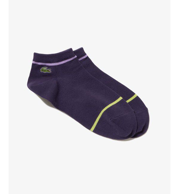 LACOSTE「配色ラインくるぶし丈ソックス 25-27cm」|ソックス|