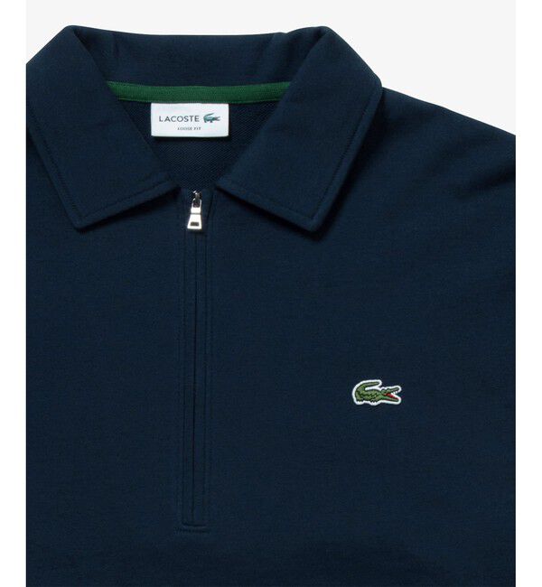 LACOSTE「裏パイルハーフジップ ポロシャツ」|ポロシャツ|