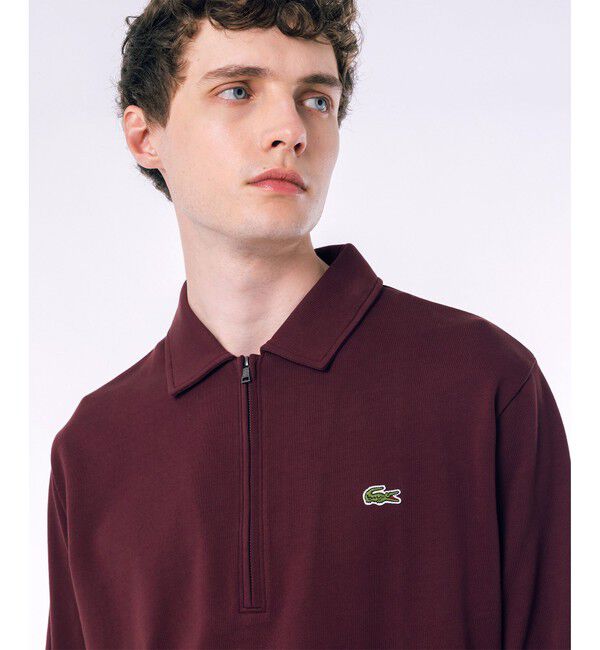 LACOSTE「裏パイルハーフジップ ポロシャツ」|ポロシャツ|