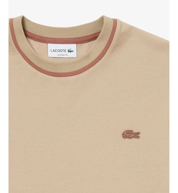 LACOSTE「スリーブネームパッチ鹿の子地Tシャツ」|Tシャツ・カットソー|