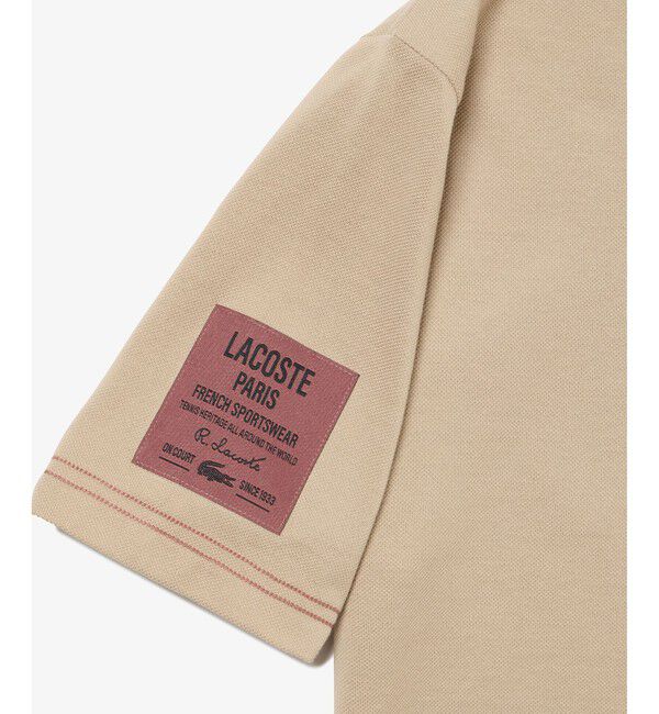 LACOSTE「スリーブネームパッチ鹿の子地Tシャツ」|Tシャツ・カットソー|