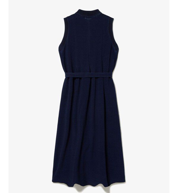 LACOSTE「インディゴノースリーブポロドレス / マキシ丈」|ワンピース|