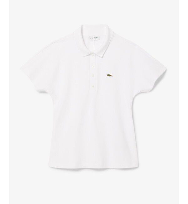 LACOSTE「サイドシームギャザー ドロストコード キモノスリーブポロシャツ」|ポロシャツ|