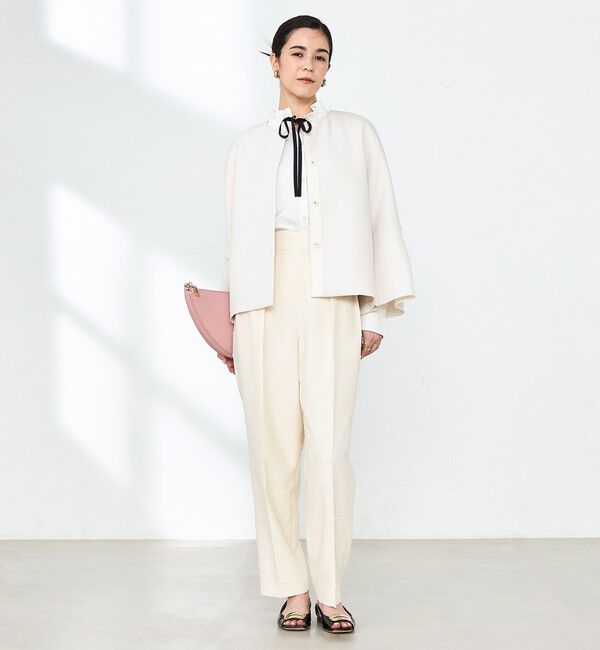 NOLLEY'S「《セットアップ対応》ウォッシャブルドットツッキリツータックテーパードパンツ」|その他|