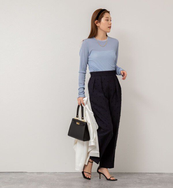 NOLLEY'S「《セットアップ対応》ウォッシャブルドットツッキリツータックテーパードパンツ」|その他|