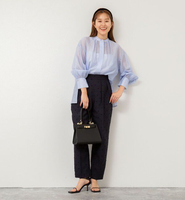 NOLLEY'S「《セットアップ対応》ウォッシャブルドットツッキリツータックテーパードパンツ」|その他|