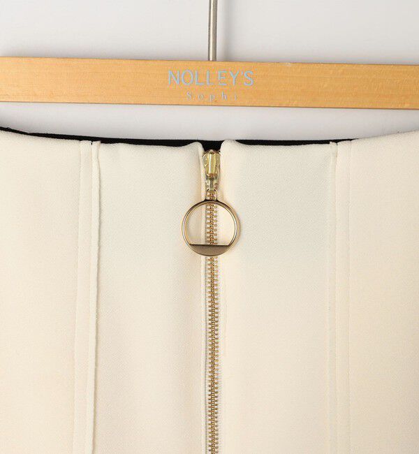 NOLLEY'S sophi「ウォッシャブルボンディングジョーゼットハーフジップタイトスカート」|タイト|