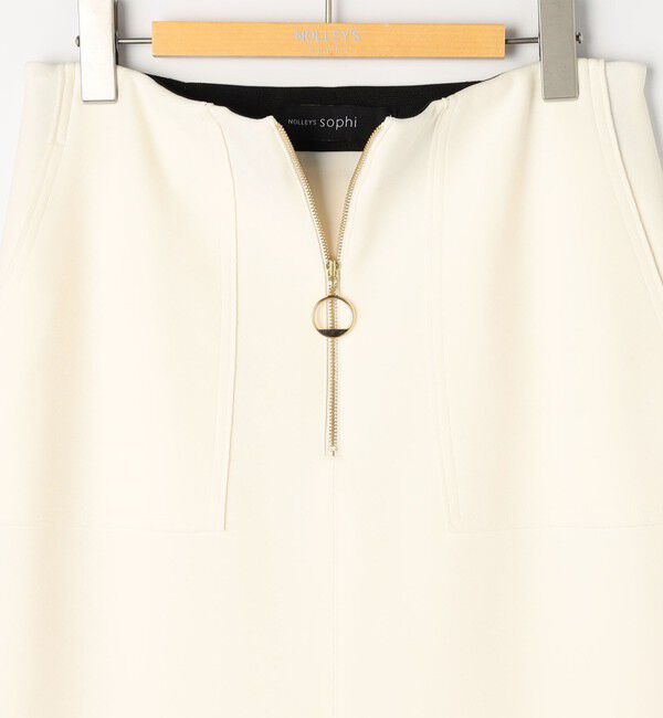 NOLLEY'S sophi「ウォッシャブルボンディングジョーゼットハーフジップタイトスカート」|タイト|