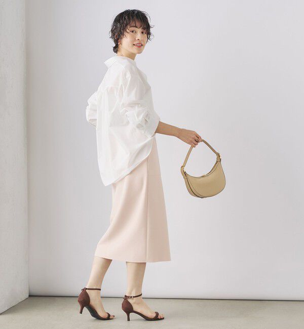 NOLLEY'S sophi「ウォッシャブルボンディングジョーゼットハーフジップタイトスカート」|タイト|