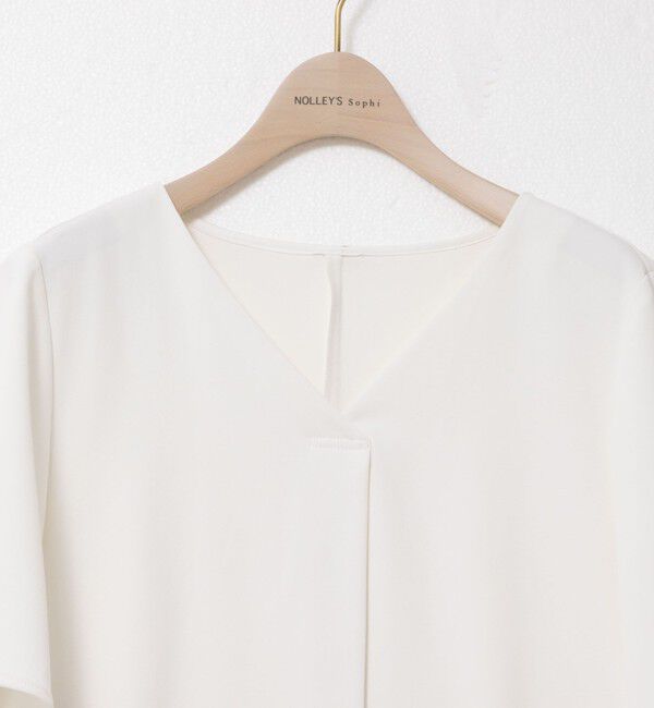 NOLLEY'S sophi「《セットアップ対応》ツイルVタックブラウス」|シャツ・ブラウス|