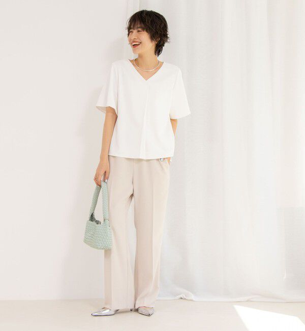 NOLLEY'S sophi「《セットアップ対応》ツイルVタックブラウス」|シャツ・ブラウス|