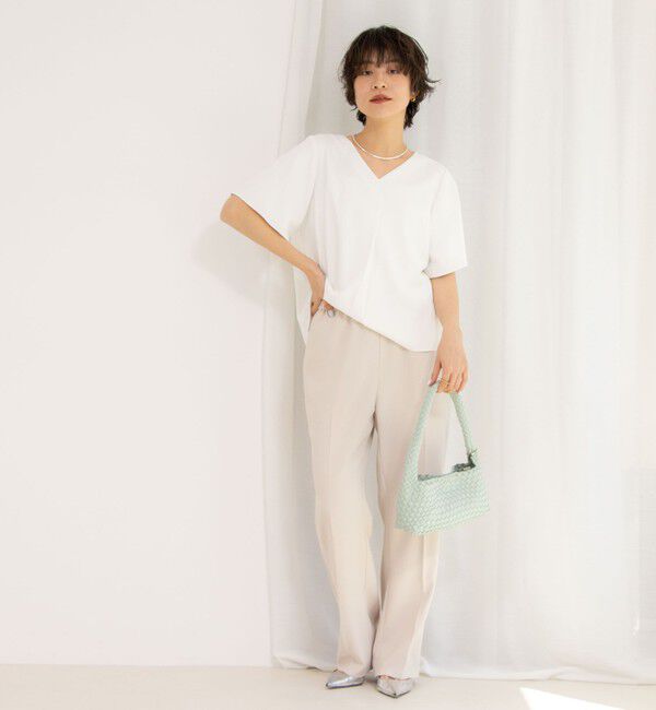 NOLLEY'S sophi「《セットアップ対応》ツイルVタックブラウス」|シャツ・ブラウス|