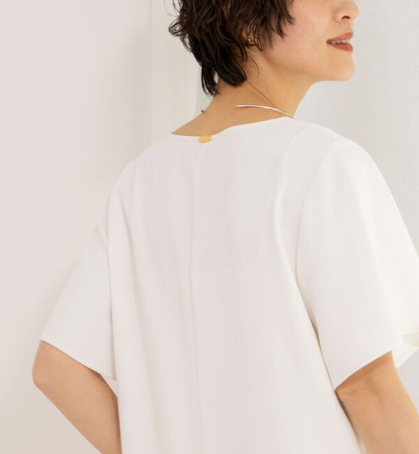 NOLLEY'S sophi「《セットアップ対応》ツイルVタックブラウス」|シャツ・ブラウス|