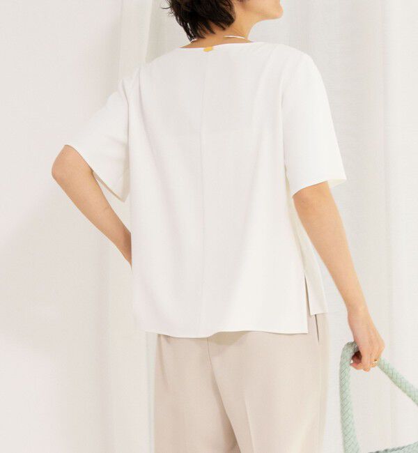 NOLLEY'S sophi「《セットアップ対応》ツイルVタックブラウス」|シャツ・ブラウス|
