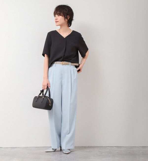 NOLLEY'S sophi「《セットアップ対応》ツイルVタックブラウス」|シャツ・ブラウス|