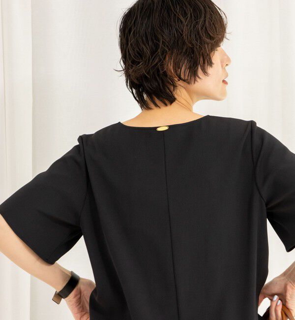 NOLLEY'S sophi「《セットアップ対応》ツイルVタックブラウス」|シャツ・ブラウス|