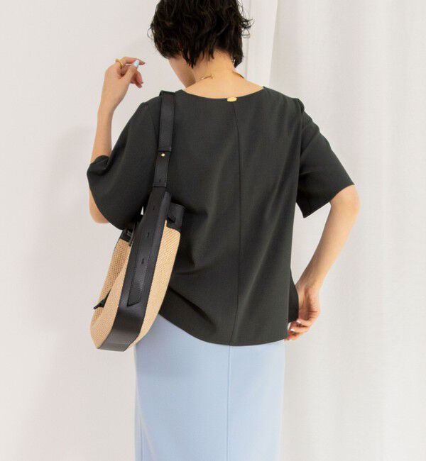 NOLLEY'S sophi「《セットアップ対応》ツイルVタックブラウス」|シャツ・ブラウス|