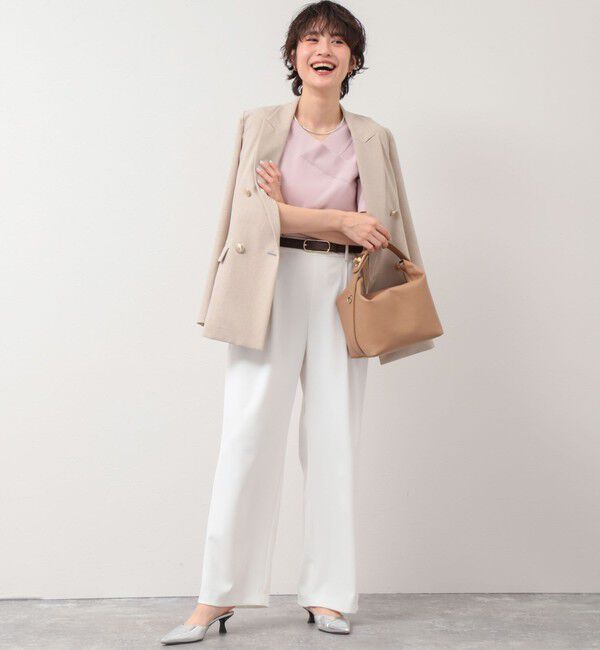 NOLLEY'S sophi「《セットアップ対応》ウォッシャブルツイルイージータックワイドパンツ」|その他|